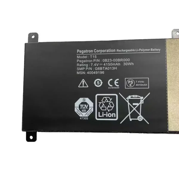 Genuine laptop battery for 0B23-00BR000 G6BTA013H T15 - Image 2