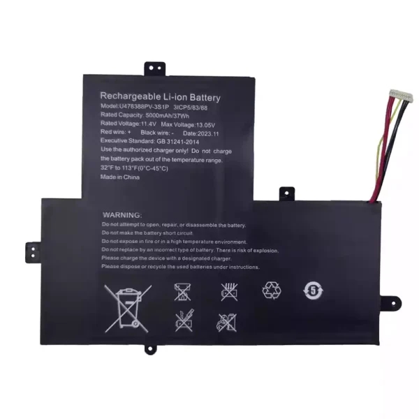 Genuine laptop battery for U478388PV-3S1P