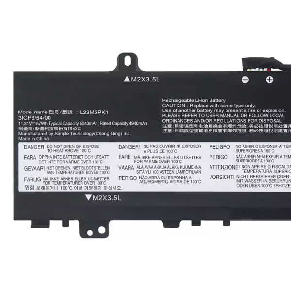 Genuine laptop battery for LENOVO L23M3PK1 L23X3PK1 L23B3PK1 L23D3PK1 L23C3PK1 - Image 3