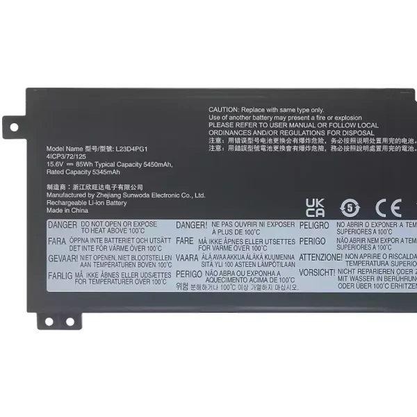 Genuine laptop battery for LENOVO L23N4PG1 L23X4PG1 L23D4PG1 - Image 3
