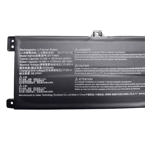 Genuine laptop battery for MSI BTY-M59 - Image 2