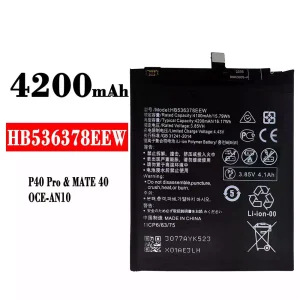 Genuine cell phone battery HB536378EEW for HUAWEI P40 Pro/Mate 40/TD Tech M40/Mate 40E