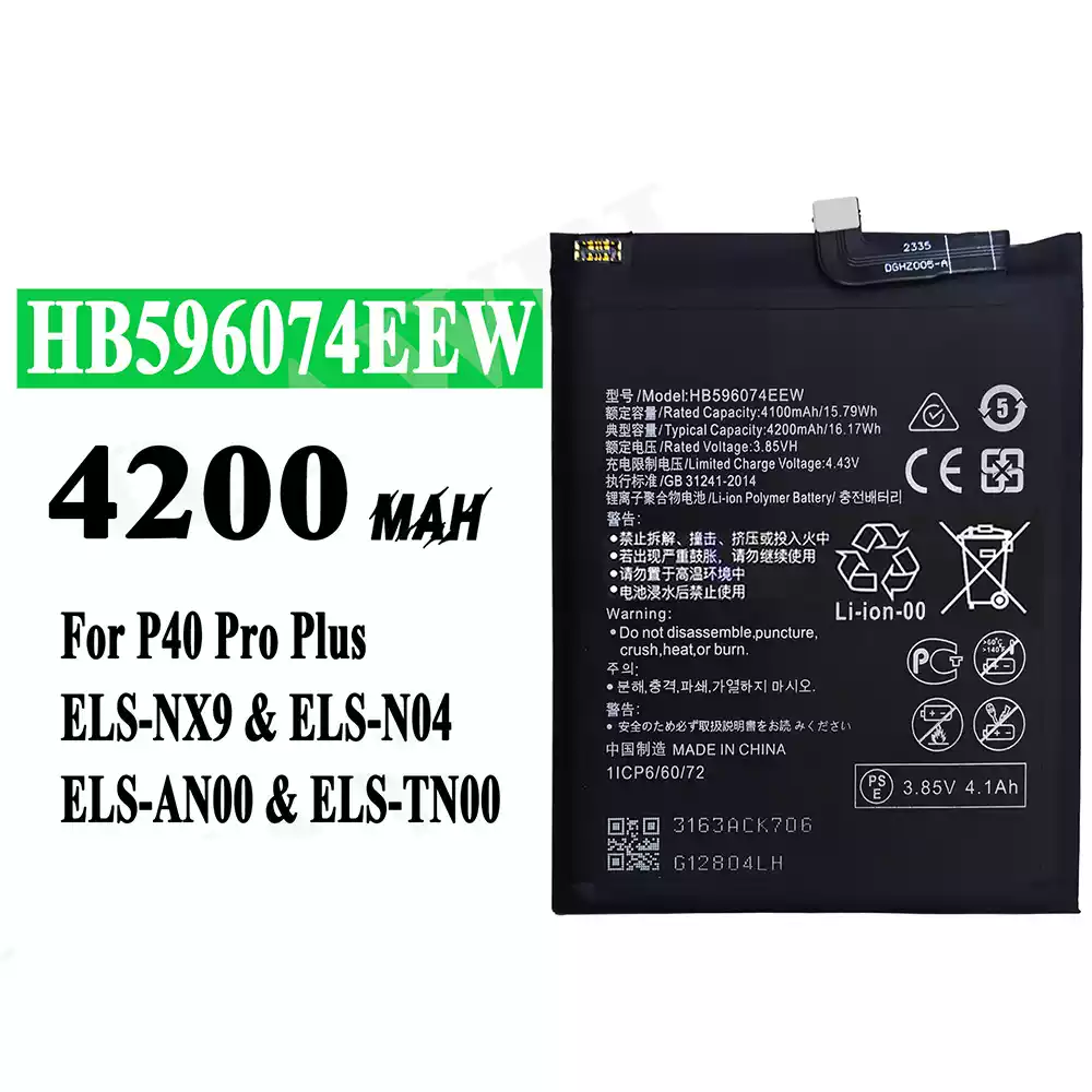 Genuine cell phone battery HB596074EEW for HUAWEI P40 Pro Plus