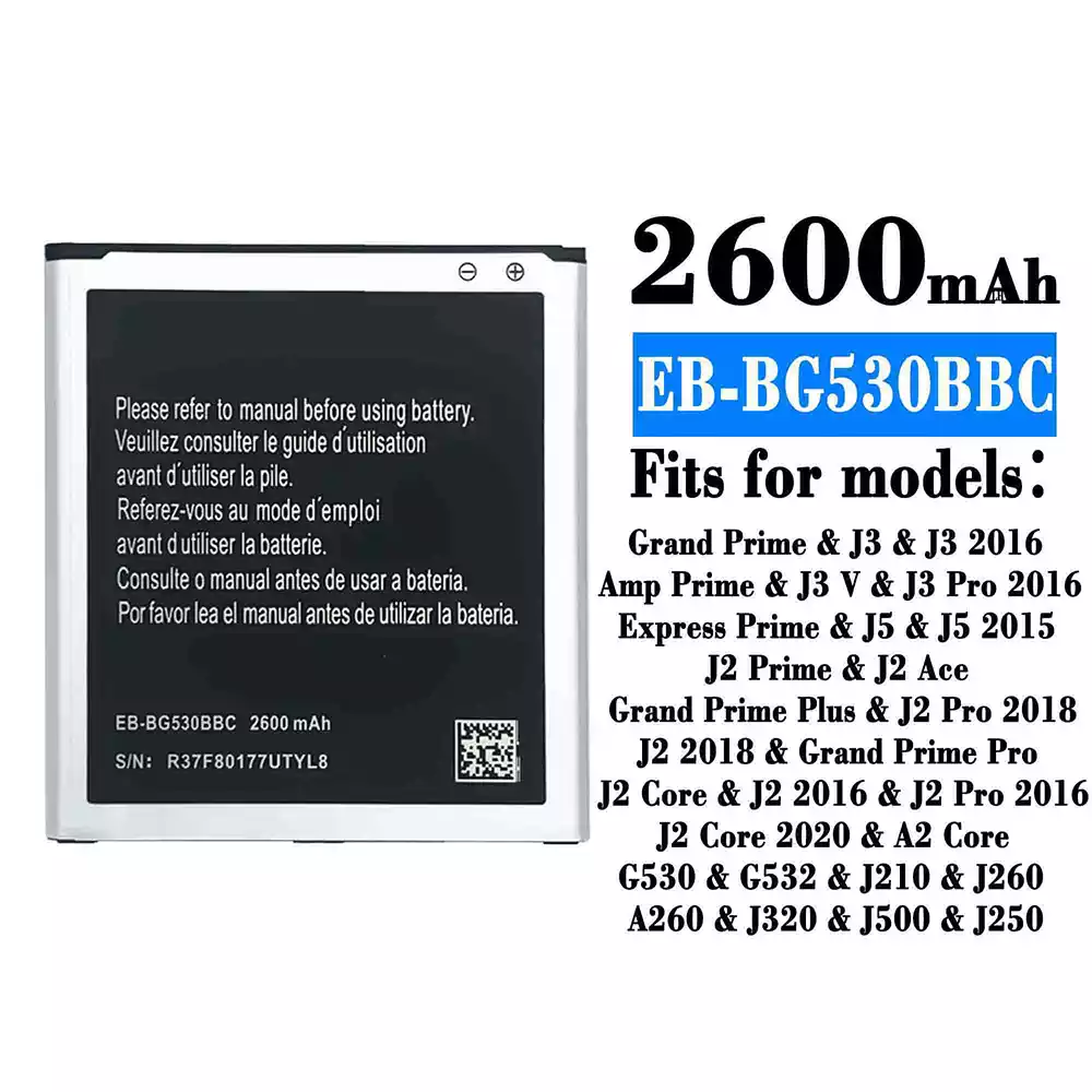 Genuine cell phone battery EB-BG530BBC for Samsung J3/J3 2016/J3 Pro 2016/J5/J5 2015