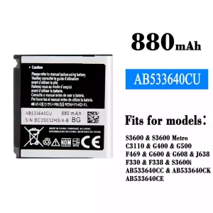 Genuine cell phone battery AB533640CU for Samsung S3600/S3600 Metro