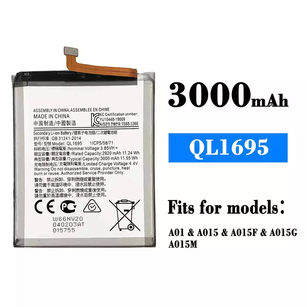 Genuine cell phone battery QL1695 for Samsung A01