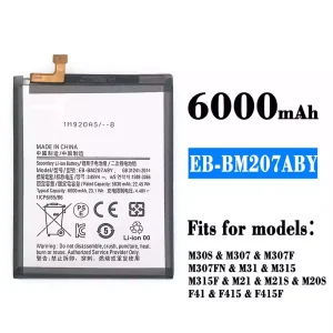 Genuine cell phone battery EB-BM207ABY for Samsung M30S/M21/M21S/F41