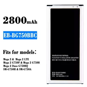 Genuine cell phone battery EB-BG750BBC for Samsung Mega 2/Mega 2 LTE