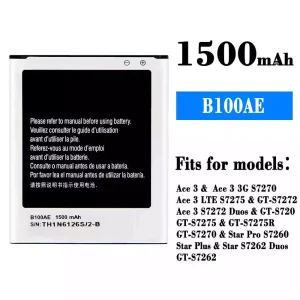 Genuine cell phone battery B100AE for Samsung Ace 3