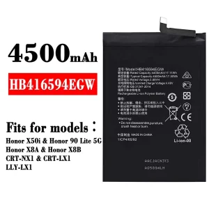 Genuine cell phone battery HB416594EGW for HUAWEI Honor X50i / Honor 90 Lite 5G /Honor X8A / Honor X8B