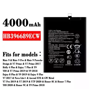 Genuine cell phone battery HB396689ECW for HUAWEI Mate 9 / Mate 9 Pro / Enjoy 7 Plus / Y9 / Y8S / Y9 2018 / Enjoy 8 Plus / Y9 2019 / Enjoy 9 Plus / Y7 2017 / Nova Lite+ /Y7 Pro 2019 / Y7 2019 / Y7P 2020 / Honor 8C / Honor 7 Plus/Y8S 2020 / Honor 9C /