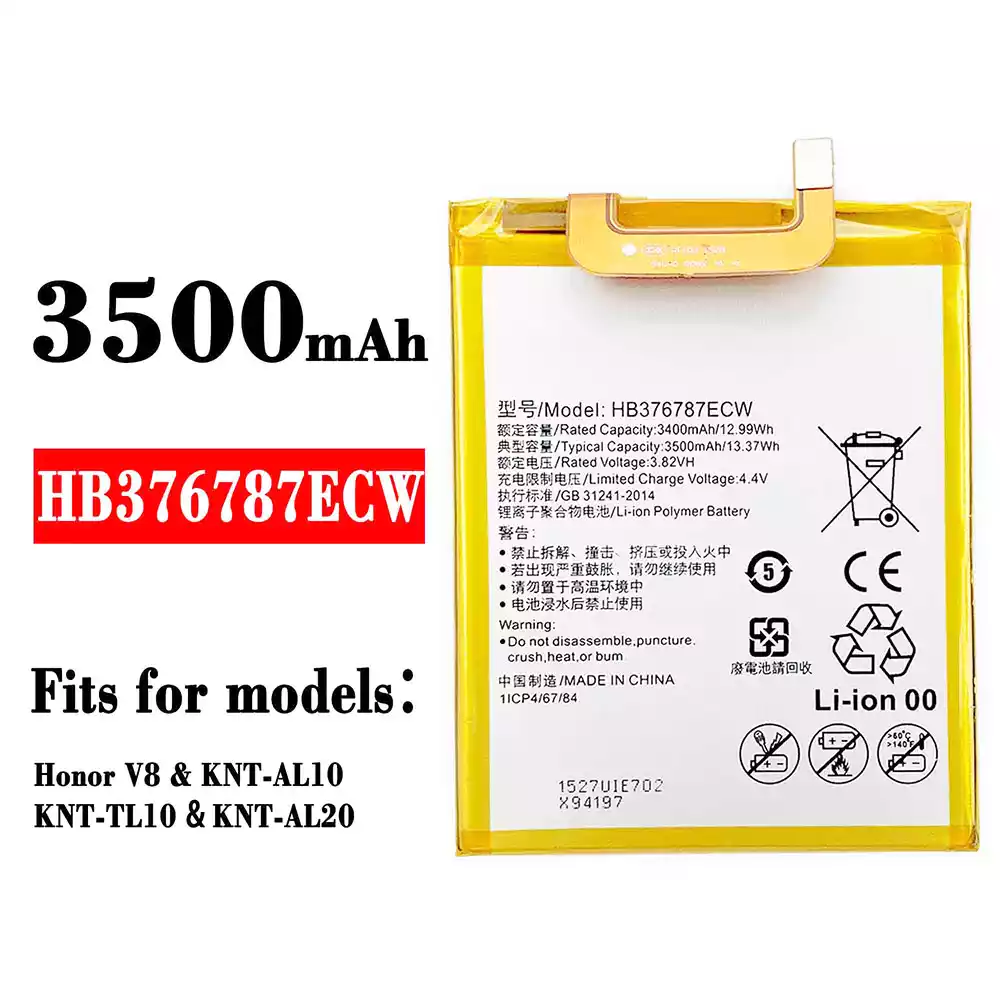 Genuine cell phone battery HB376787ECW for HUAWEI Honor V8
