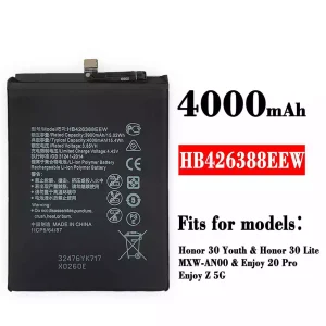 Genuine cell phone battery HB426388EEW for HUAWEI Honor 30 Youth / Honor 30 Lite / Enjoy 20 Pro / Enjoy Z 5G