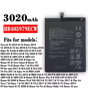 Genuine cell phone battery HB405979ECW for HUAWEI  Y6 2019 / Y5 2018