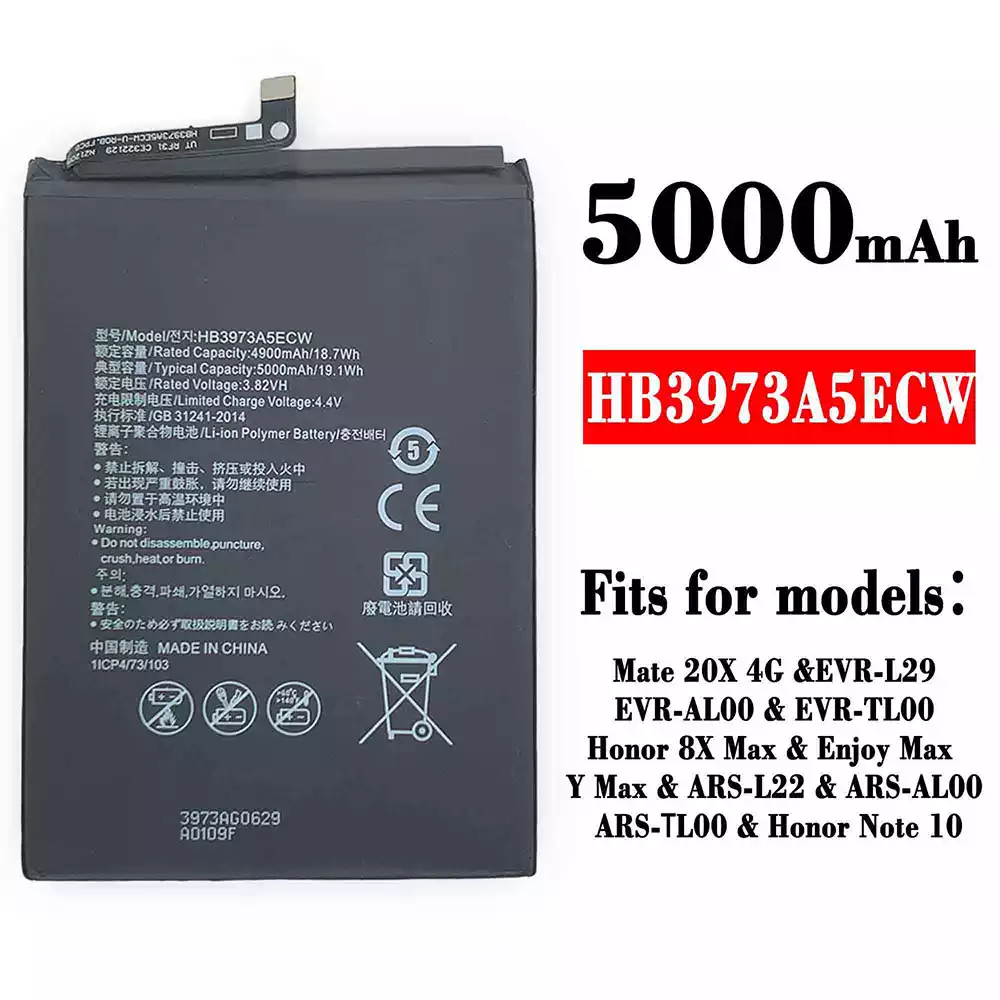 Genuine cell phone battery HB3973A5ECW for HUAWEI Mate 20X 4G / Honor 8X Max / Enjoy Max / Y Max / Honor Note 10