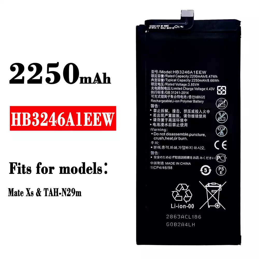 Genuine cell phone battery HB3246A1EEW for HUAWEI Mate Xs