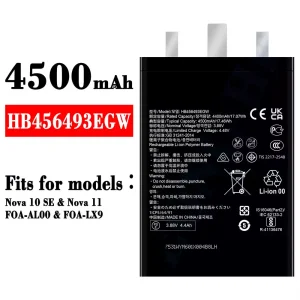 Genuine cell phone battery HB456493EGW for HUAWEI Nova 10 SE/ Nova 11