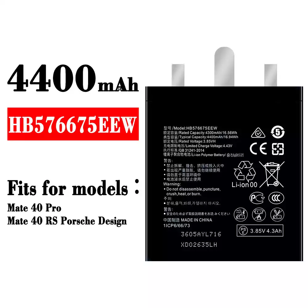 Genuine cell phone battery HB576675EEW for HUAWEI Mate 40 Pro SL31403