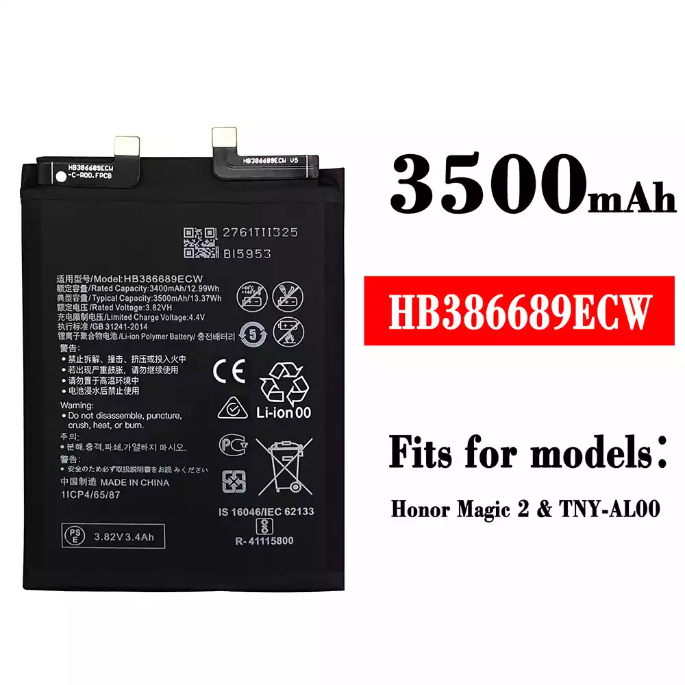 Genuine cell phone battery HB386689ECW for HUAWEI Honor Magic 2