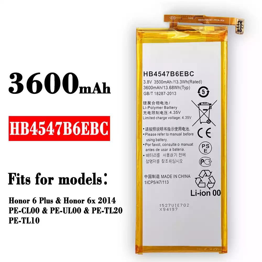 Genuine cell phone battery HB4547B6EBC for HUAWEI Honor 6 Plus / Honor 6x 2014