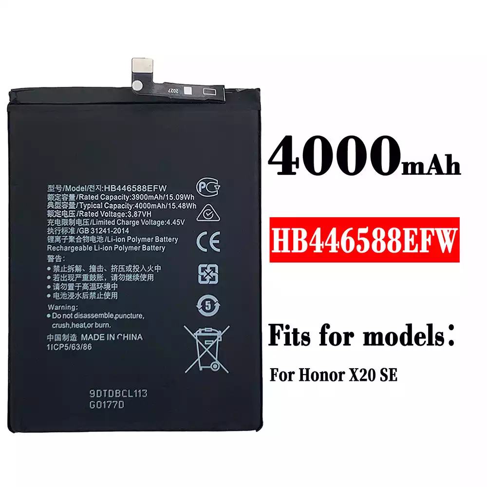 Genuine cell phone battery HB446588EFW for HUAWEI Honor X20 SE