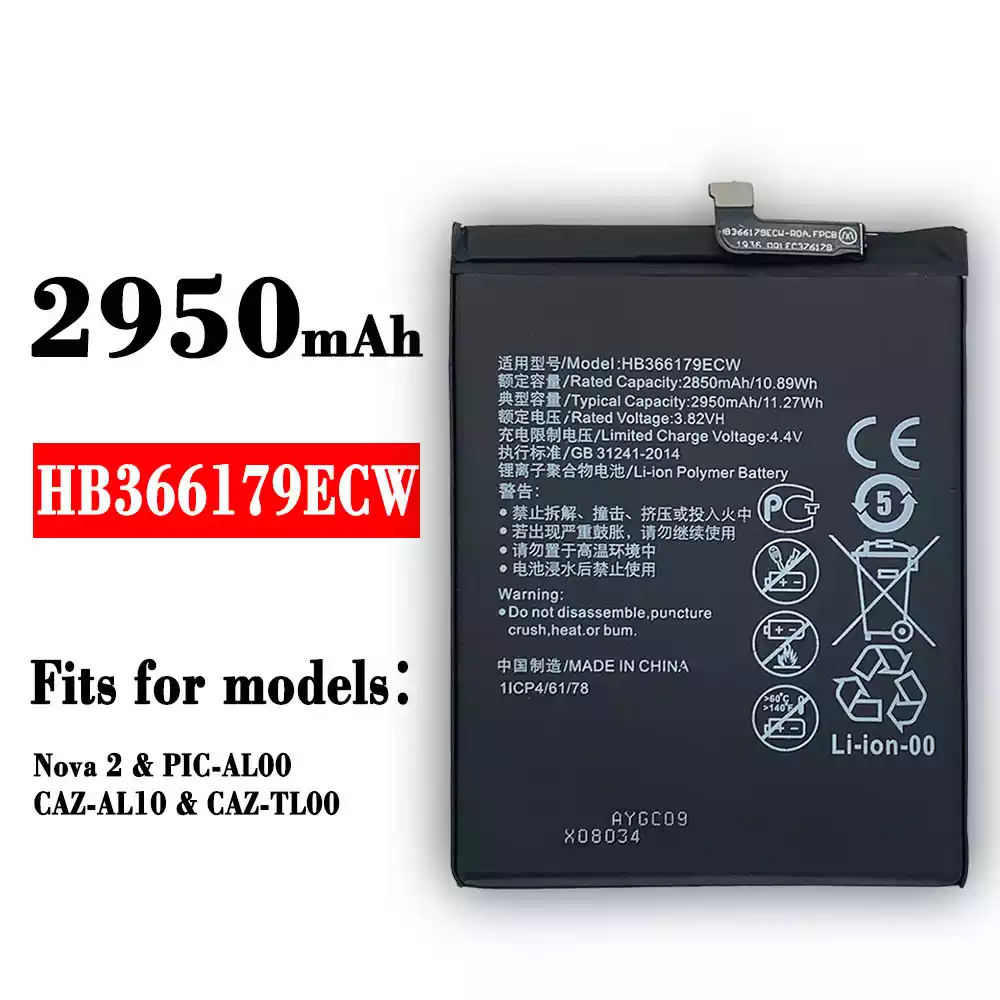 Genuine cell phone battery HB366179ECW for HUAWEI Nova 2