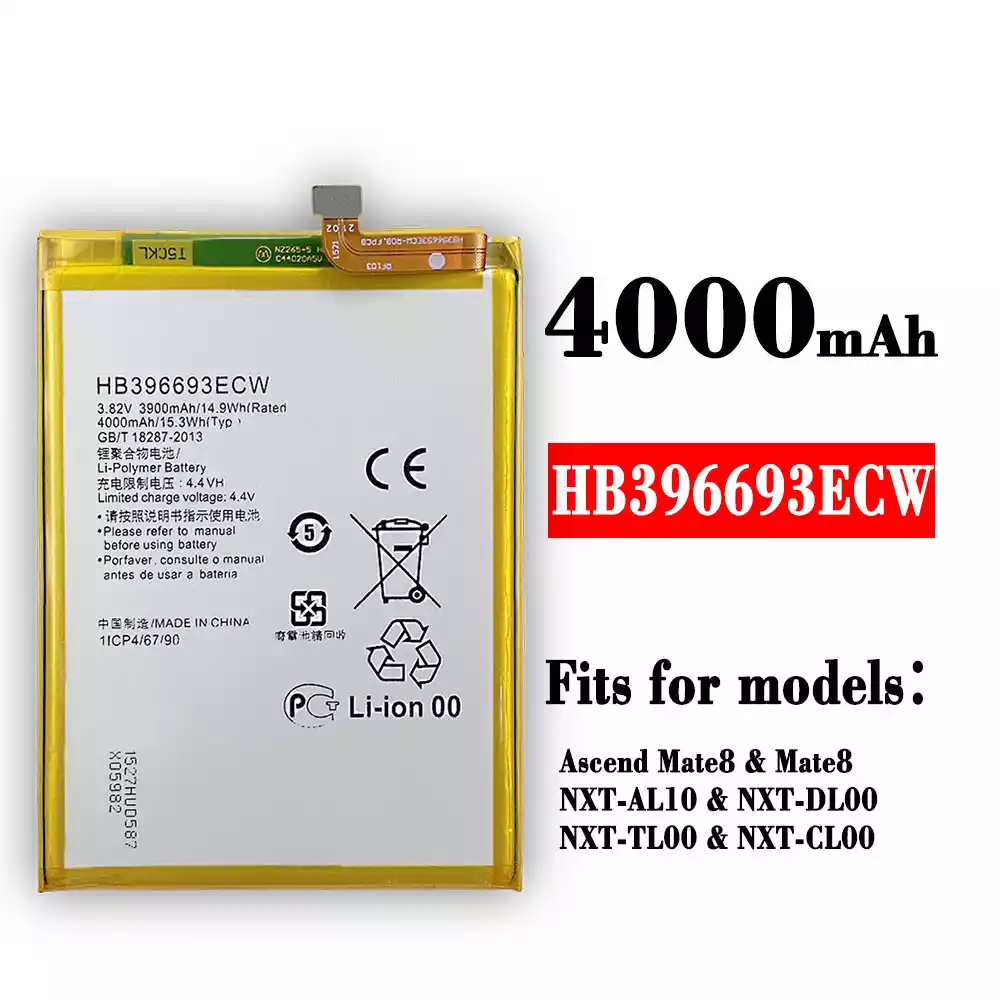 Genuine cell phone battery HB396693ECW for HUAWEI Mate 8