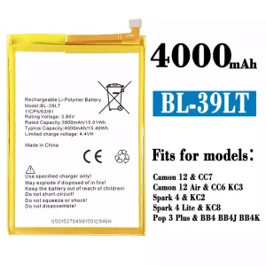 Genuine cell phone battery BL-39LT for Tecno Camon 12 / Camon 12 Air / Spark 4 / Spark 4 Lite / Pop 3 Plus
