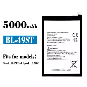 Genuine cell phone battery BL-49ST for Tecno Spark 10 pro / Spark 10 NFC