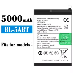 Genuine cell phone battery BL-5ABT for Tecno