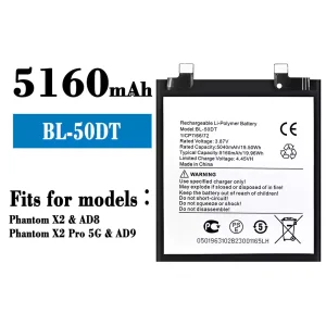 Genuine cell phone battery BL-50DT for Tecno Phantom X2 / Phantom X2 Pro 5G