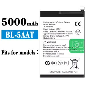 Genuine cell phone battery BL-5AAT for Tecno