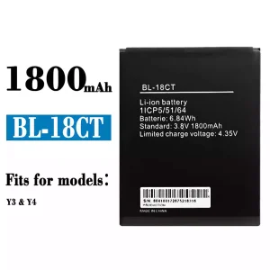 Genuine cell phone battery BL-18CT for Tecno Y3 / Y4
