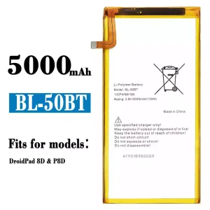 Genuine cell phone battery BL-50BT for Tecno D8 8D / P8D / Droidpad 8D
