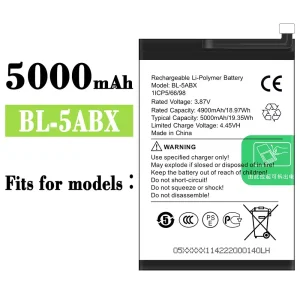 Genuine cell phone battery BL-5ABX for Infinix