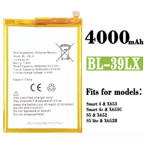 Genuine cell phone battery BL-39LX for Infinix Smart 4 / Smart 4c  / S5 / S5 lite