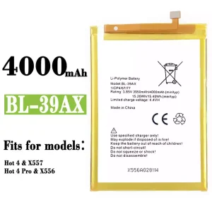 Genuine cell phone battery BL-39AX for Infinix Hot 4 /Hot 4 Pro