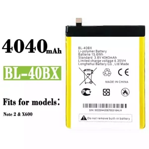 Genuine cell phone battery BL-40BX for Infinix Note 2