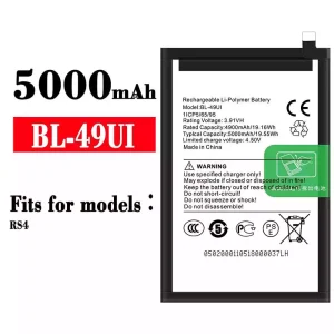 Genuine cell phone battery BL-49UI for ITEL RS4