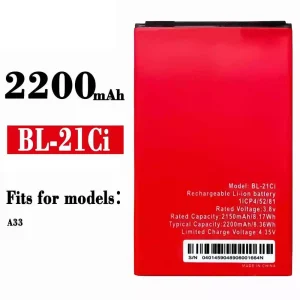 Genuine cell phone battery BL-21Ci for ITEL A33