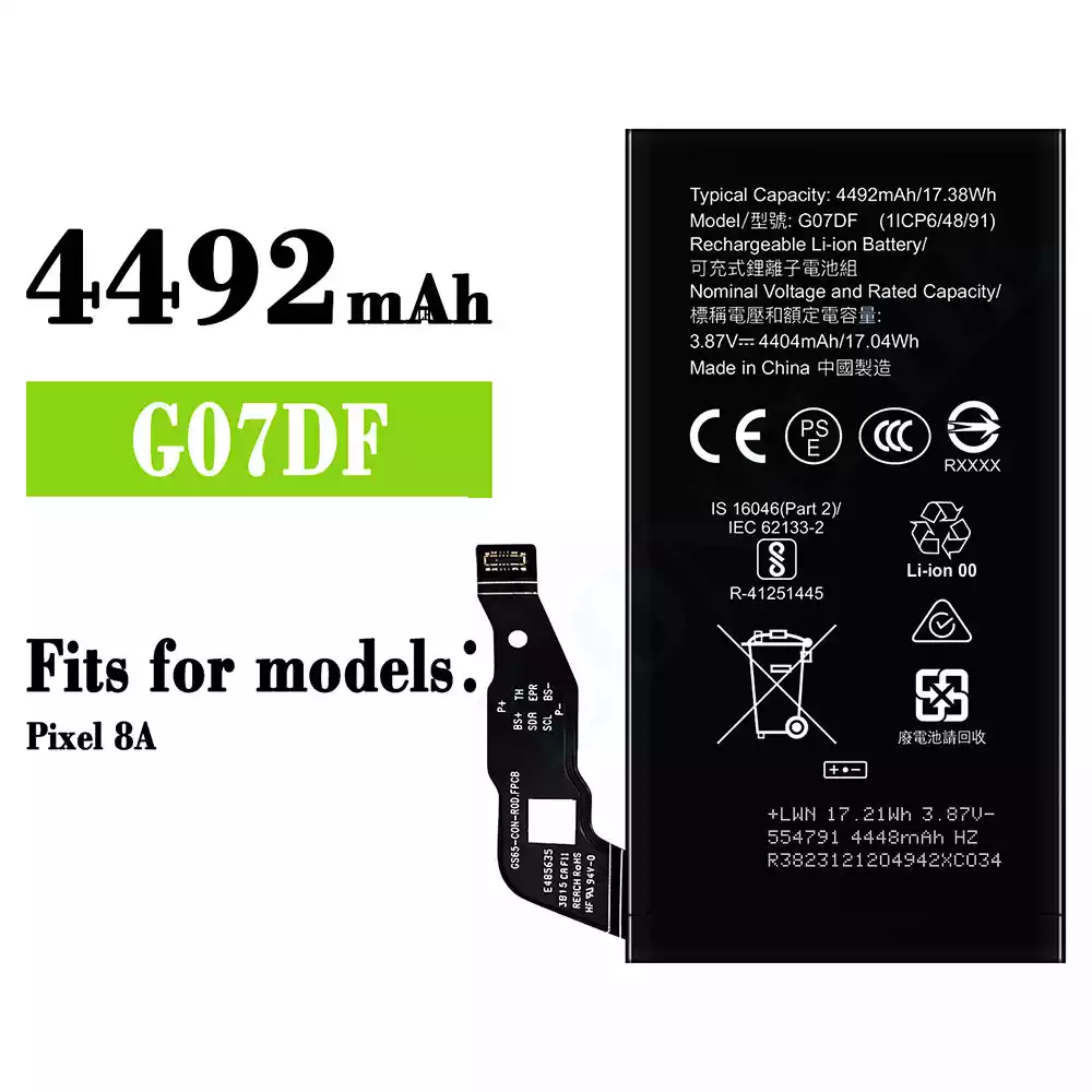 Genuine cell phone battery G07DF for Google Pixel 8A