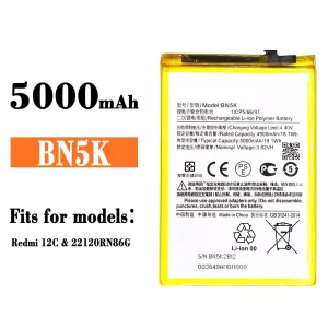 Genuine cell phone battery BN5K for Xiaomi Redmi 12C
