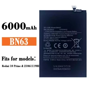 Genuine cell phone battery BN63 for Xiaomi Redmi 10