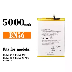 Genuine cell phone battery BN56 for Xiaomi Redmi 9A / Redmi 9AT / Redmi 9C / POCO C3
