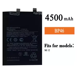 Genuine cell phone battery BP46 for Xiaomi Mi 12