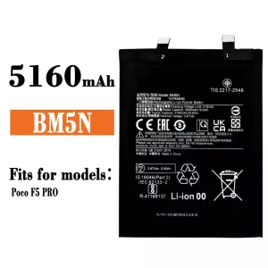 Genuine cell phone battery BM5N for Xiaomi POCO F5 PRO