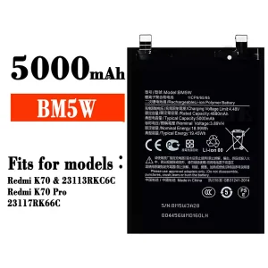 Genuine cell phone battery BM5W for Xiaomi Redmi K70 / Redmi K70 Pro
