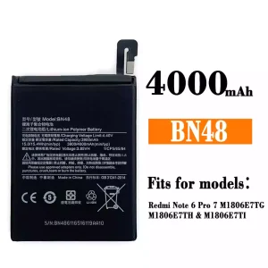 Genuine cell phone battery BN48 for Xiaomi Redmi Note 6 Pro