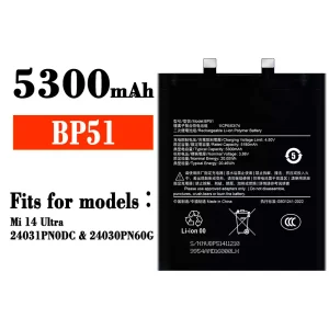 Genuine cell phone battery BP51 for Xiaomi Mi 14 Ultra