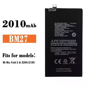 Genuine cell phone battery BM27 for Xiaomi Mi Mix Fold 2